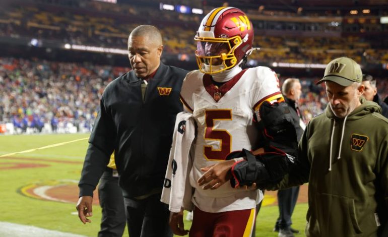  Jayden Daniels suffers arm injury in Commanders’ ‘SNF’ defeat